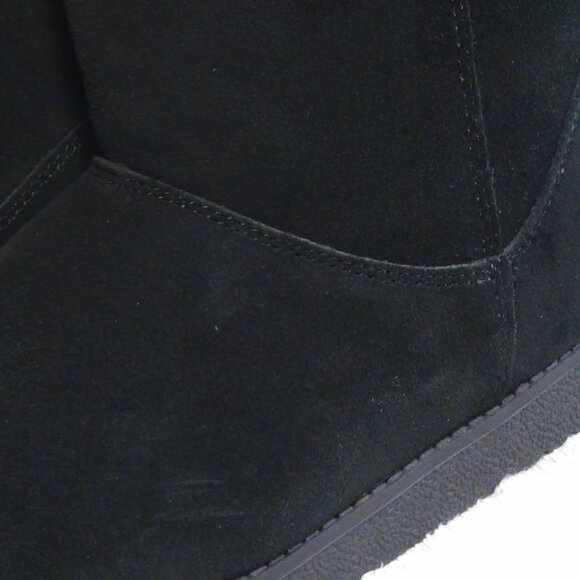 Universal Thread Women's Sarah Black Suede Leather Shearling Winter Boots Size 8 - Picture 10 of 16